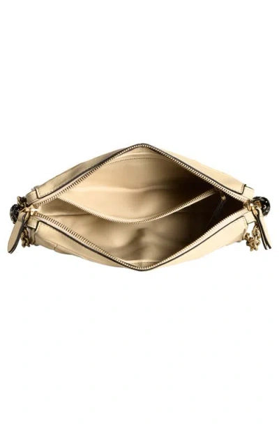 Valentino Garavani Panthea Small Shoulder Bag In Nappa Leather With A Chevron Pattern In Neutral