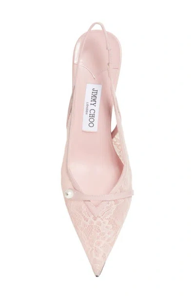 Jimmy Choo Amita Pointed Toe Slingback Pump In Pink
