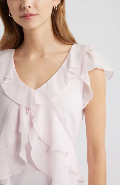 Open Edit Chiffon Ruffle Top In Pink