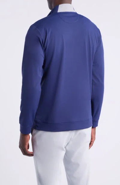 Johnnie-o Weston Quarter Zip Pullover In Blue