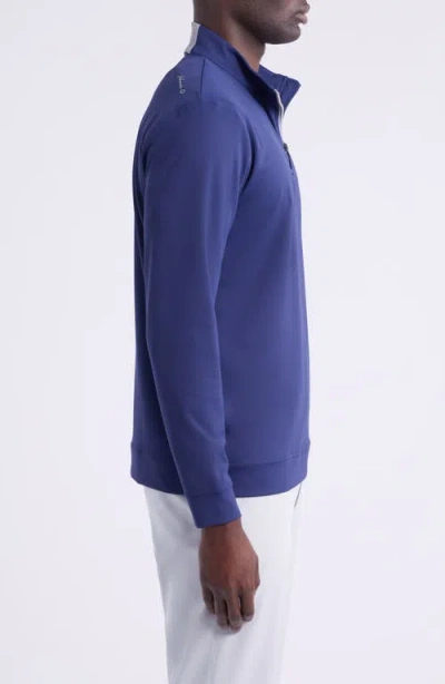 Johnnie-o Weston Quarter Zip Pullover In Blue