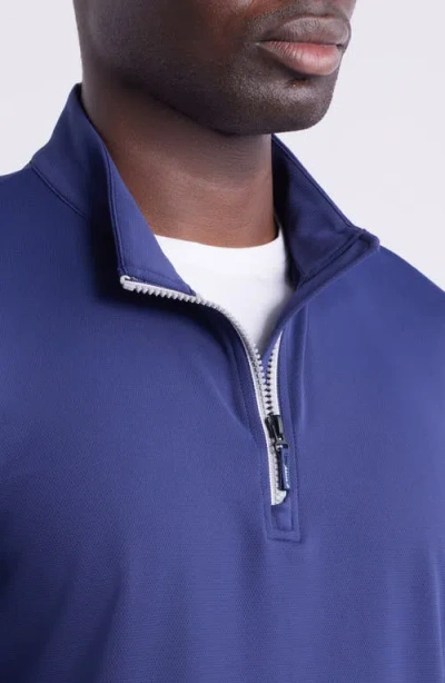 Johnnie-o Weston Quarter Zip Pullover In Blue