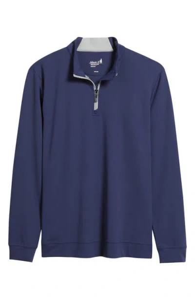 Johnnie-o Weston Quarter Zip Pullover In Blue