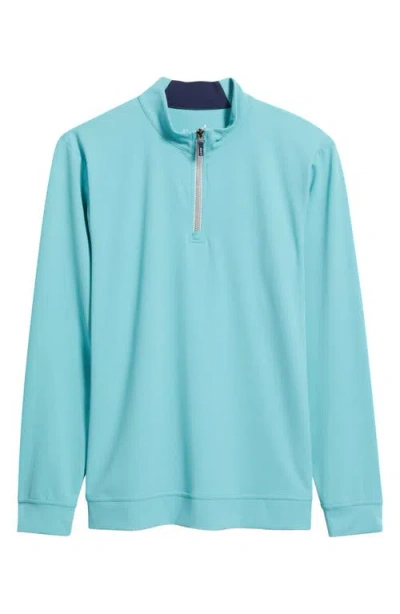 Johnnie-o Weston Quarter Zip Pullover In Blue
