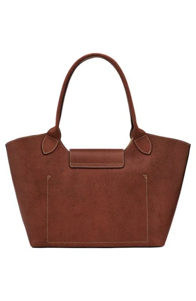Longchamp Épure Leather Shoulder Tote In Brown