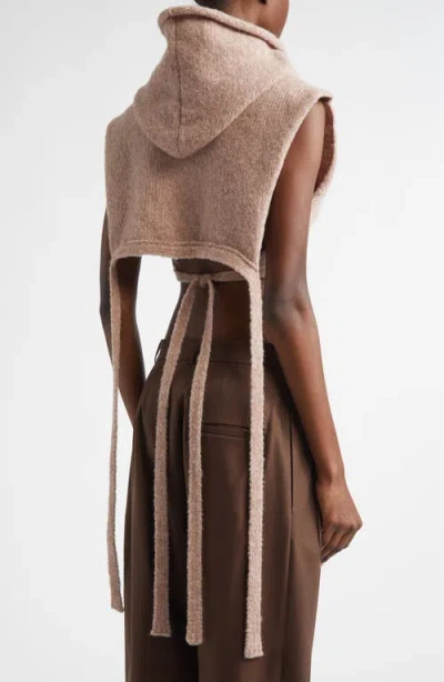 Aisling Camps Hooded Wool Blend Dickie In Neutral