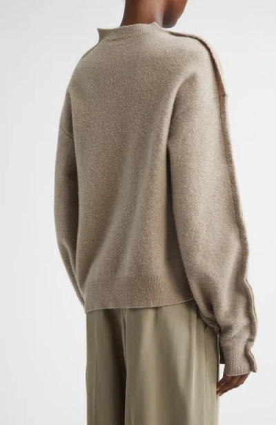 Aisling Camps Sculpted Wool Blend Pullover Sweater In Neutral