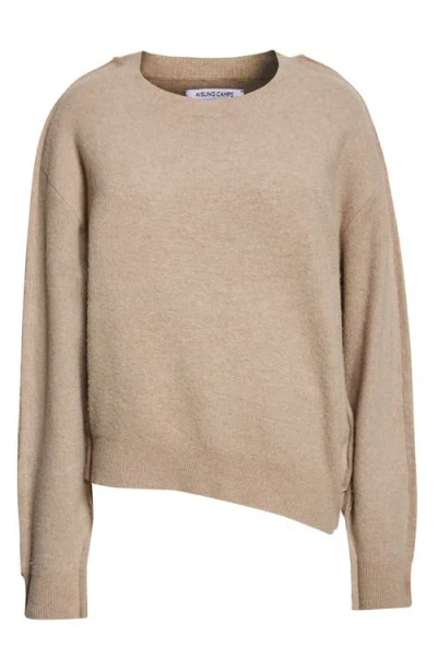 Aisling Camps Sculpted Wool Blend Pullover Sweater In Neutral