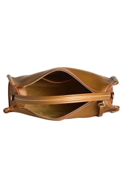 Jw Anderson Loafer Leather Shoulder Bag With Detachable Strap In Brown