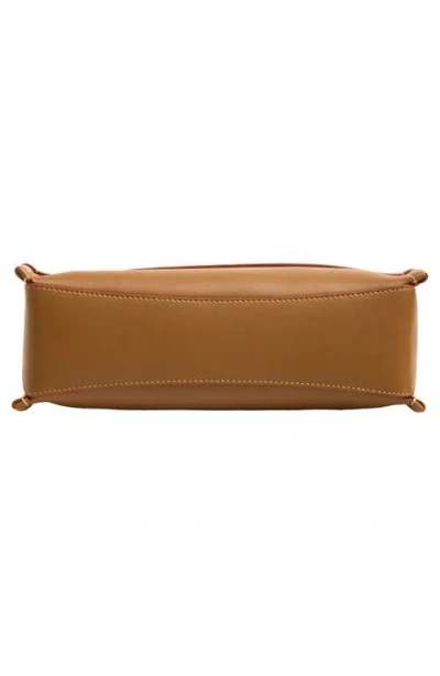 Jw Anderson Loafer Leather Shoulder Bag With Detachable Strap In Brown