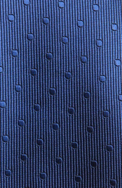 Tom Ford Polka Dot Jacquard Mulberry Silk Tie In Blue