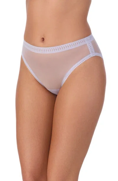 On Gossamer Mesh High-cut Briefs In Pink