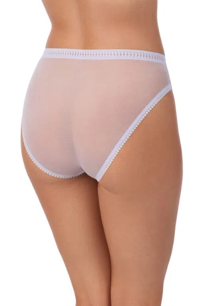 On Gossamer Mesh High-cut Briefs In Pink