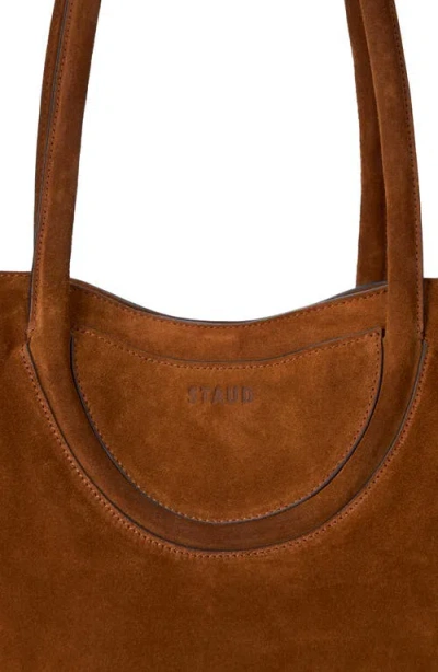 Staud Maude Suede Tote Bag In Brown