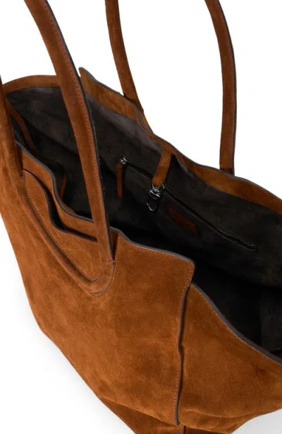 Staud Maude Suede Tote Bag In Brown