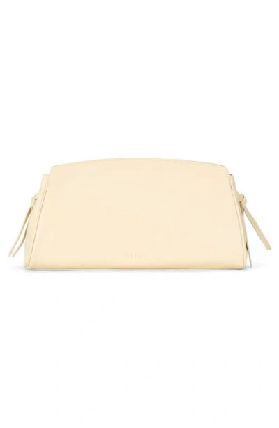 Staud Maude Convertible Leather Clutch In White
