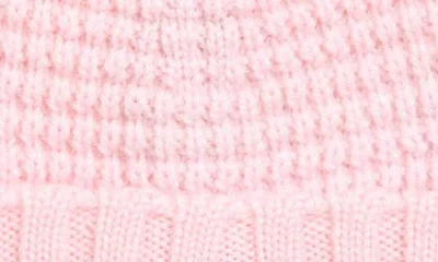 Moncler Kids' Teddy Bear Logo Patch Virgin Wool Beanie In Pink