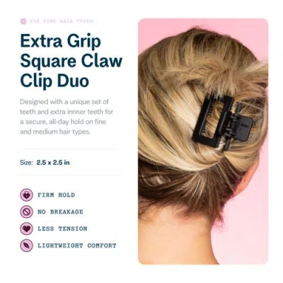 Gimme Beauty Extra Grip Square Claw Clip Duo In Multi