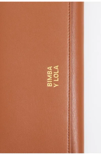 Bimba Y Lola Tan Leather Continental Wallet In Brown