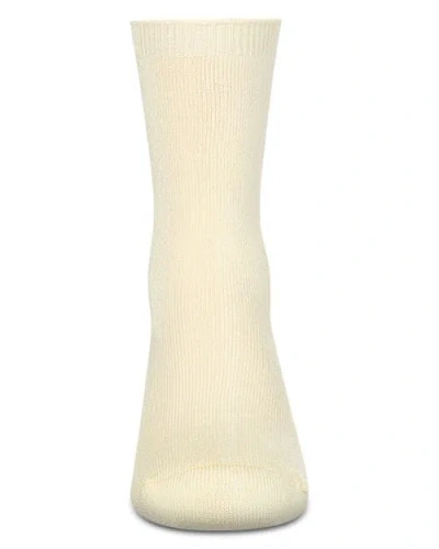 Memoi Kid's Basic Soft Rayon Crew Socks In Yellow