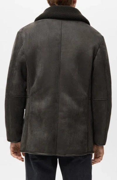 Mango Men's Faux-shearling Suede Jacket In Brown