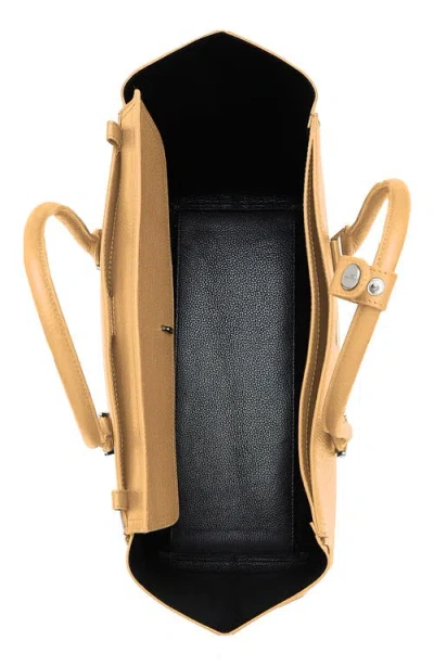 Behno Large Coco Pebble Leather Satchel In Neutral