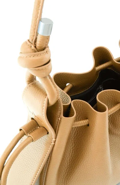 Behno Medium Ina Pebble Leather Shoulder Bag In Neutral