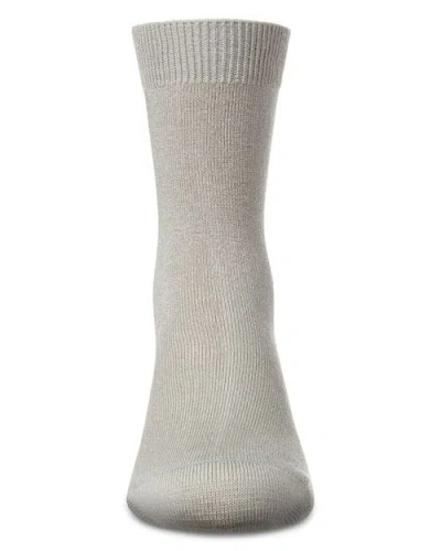 Memoi Kid's Basic Soft Rayon Crew Socks In Gray