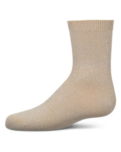 Memoi Kid's Basic Soft Rayon Crew Socks In Brown