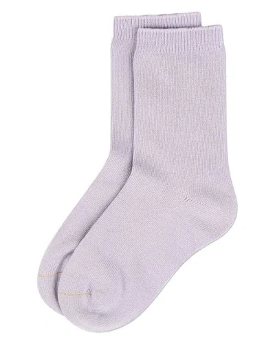 Memoi Kid's Basic Soft Rayon Crew Socks In Pink