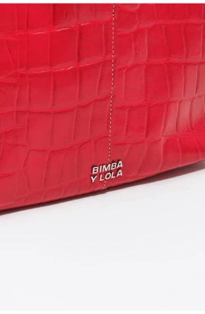 Bimba Y Lola Medium Leather Shopper Bag In Pink