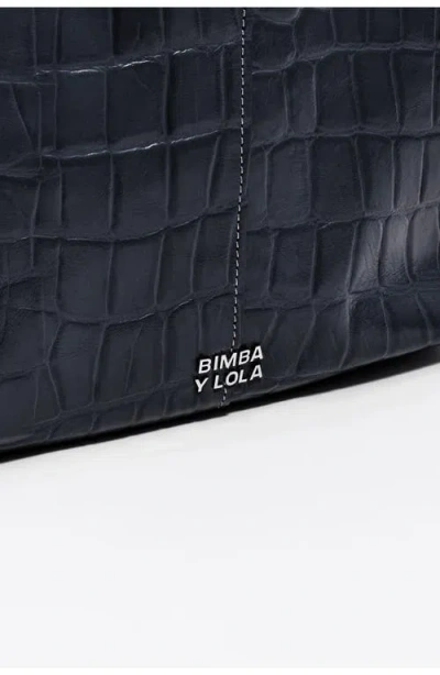 Bimba Y Lola Medium Leather Shopper Bag In White