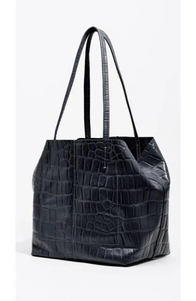 Bimba Y Lola Medium Leather Shopper Bag In White