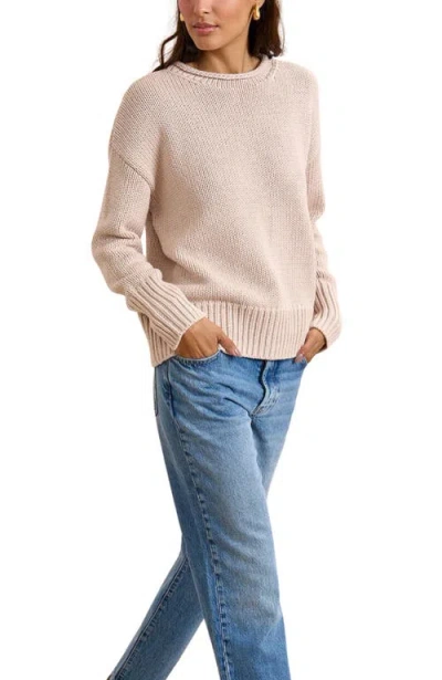 La Ligne Solid Marina Sweater In Brown