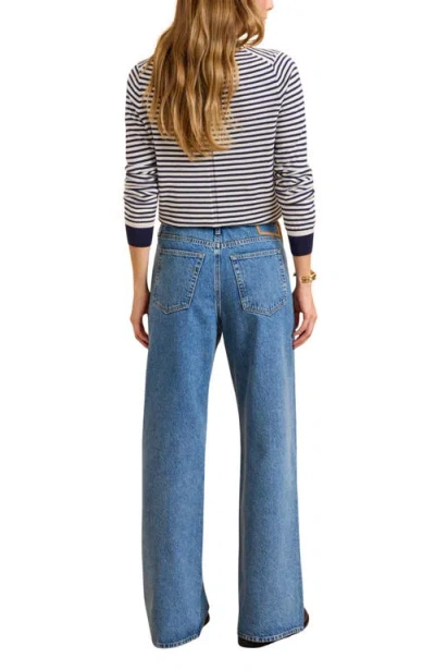 La Ligne Jenny Mid Ride Drawstring Jean In Blue