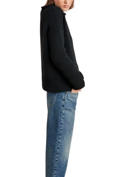 La Ligne Solid Marina Sweater In Blue