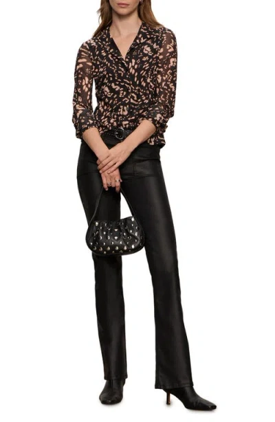 Sanctuary Mesh Button-down Shirt In Multi