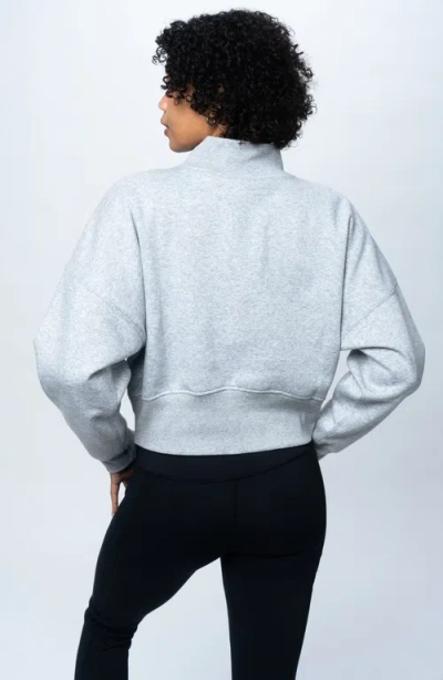 Sierra Madre Golf Sportfleece Mock Neck Pullover In Gray