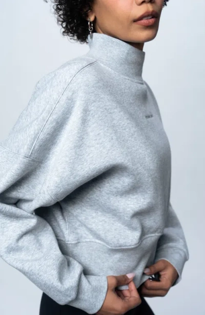 Sierra Madre Golf Sportfleece Mock Neck Pullover In Gray