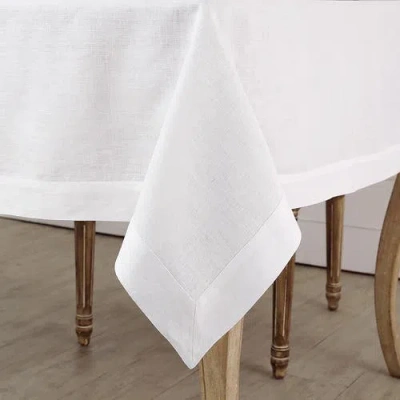 Solino Home Linen Tablecloth In White