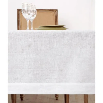 Solino Home Linen Tablecloth In White