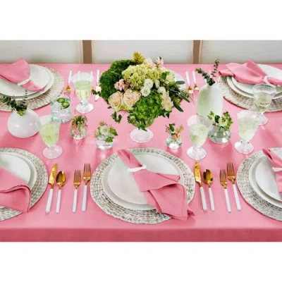 Solino Home Linen Tablecloth In Pink