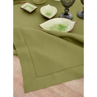 Solino Home Linen Tablecloth In Green