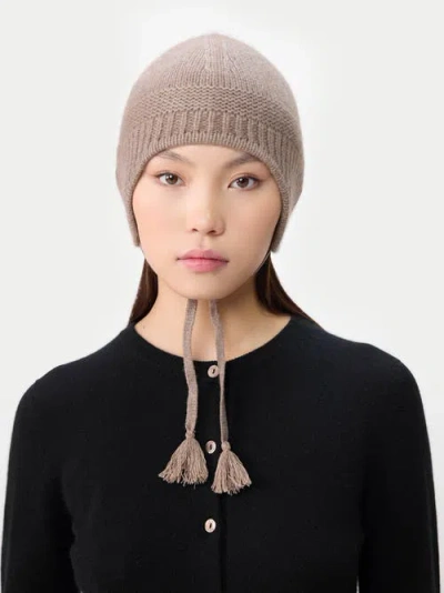 Gobi Cashmere Ultimate Warmth Knit Tie Hat In Brown