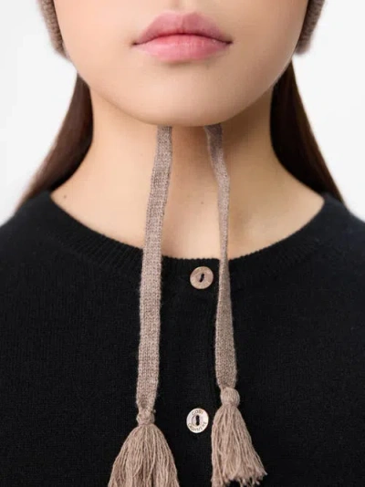 Gobi Cashmere Ultimate Warmth Knit Tie Hat In Brown