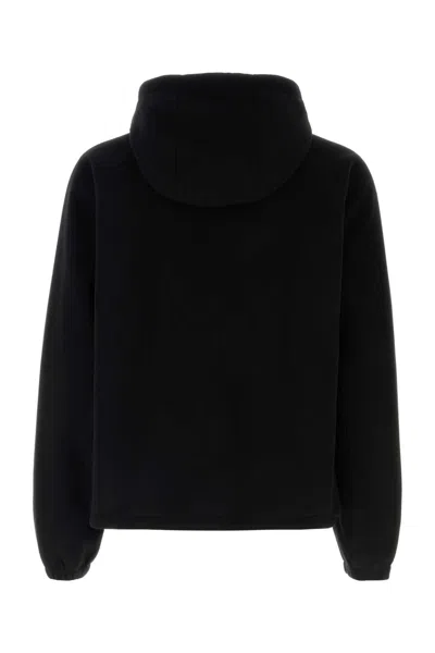 Prada Black Pile Jacket In Black