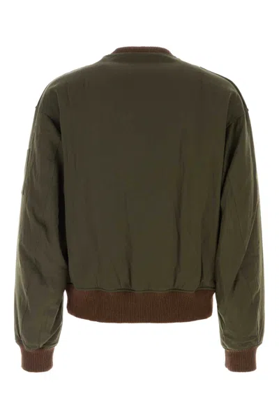 Visvim Olive Green Wool Blend Gunner Down Jacket In Green