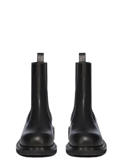 Rick Owens Round-toe Ankle Boots In Black