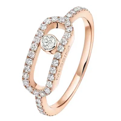Messika Move Uno 18k Rose Gold Diamond Ring In Gold