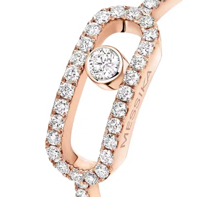 Messika Move Uno 18k Rose Gold Diamond Ring In Gold